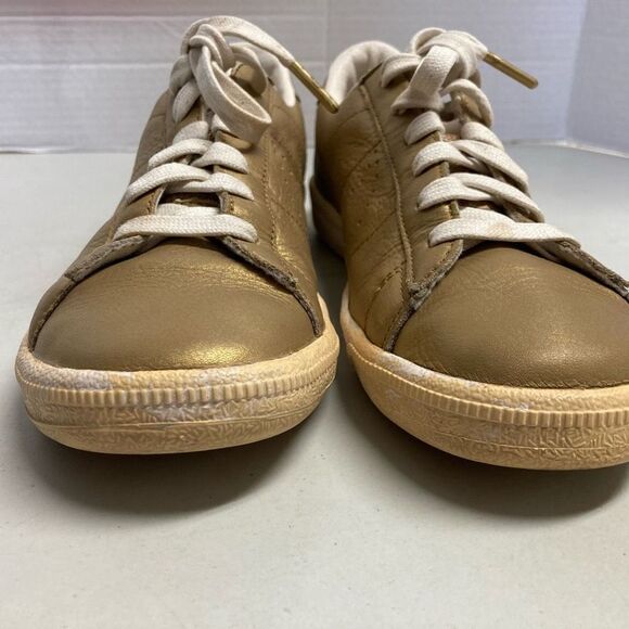 NIKE Youth Trainers Classic Premium QS-GS Leather Metallic Gold Shoes 872818-700 - Picture 12 of 12